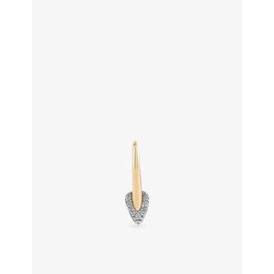 Kismet by Milka White Radon Mini 0.07Ct Diamond Drop Huggie Earring