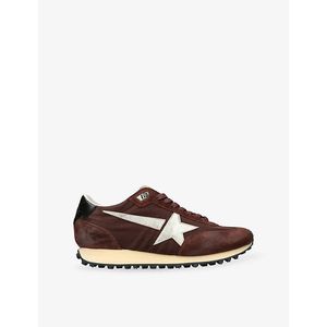Golden Goose Deluxe Brand Brown Marathon Woven And Suede Trainers for men