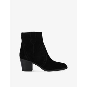 Carvela Kurt Geiger Black Salvetti Suede Heeled Ankle Boots