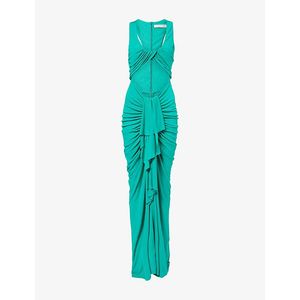 Christopher Esber Green Vivenda Drape-Front Stretch-Jersey Maxi Dress