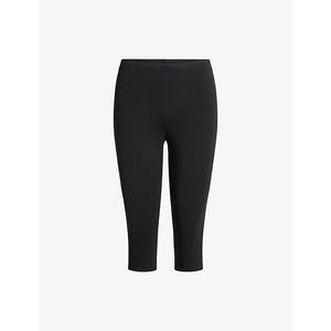 Skims Black Smooth Layers Cropped Stretch-Modal Trousers
