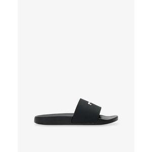 AllSaints Black Underground Rubber Sliders for men