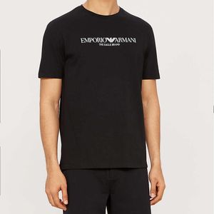 Emporio Armani T-shirt Korte Mouw David in het Zwart voor heren