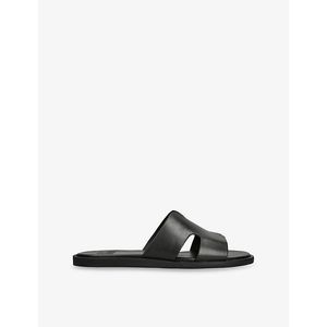 Steve Madden Black Laincaster Leather Sandals for men