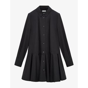 Loewe Black Peplum Cotton Shirt Dress