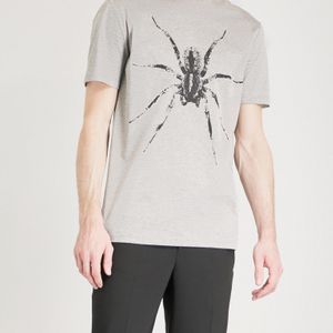 Lanvin Grey Spider-printed Cotton-jersey T-shirt for men