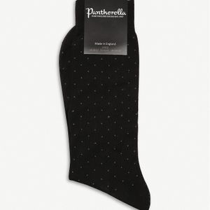 Pantherella Men's Black Pin Dot Socks for men