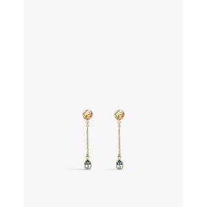 La Maison Du Couturier Metallic With Love Darling #13 Earth 14Ct-Plated Vermeil Sterling Drop Earrings