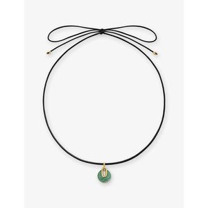 Monica Vinader Metallic Kate Young Gemstone 18Ct Vermeil And Aventurine Cord Necklace