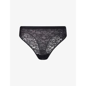 Spanx Black Supersmooth Day To Date Night Stretch-Lace Thong