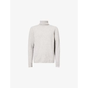 John Smedley White Faisal Turtleneck Cashmere And Wool Jumper for men