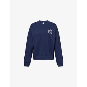 Sporty & Rich Blue For '47 X The New York Yankees Krystal Cotton-Fleece Sweatshirt