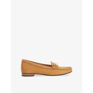 Dune Brown Glenniee Suede Loafers