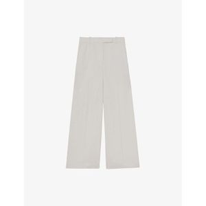 Reiss White Devon Wide-Leg Woven Trousers