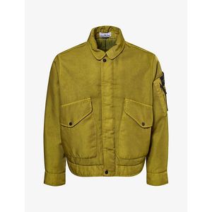 Stone Island Green Dense Oxford Coated-Nylon Jacket for men