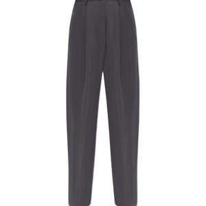 Dries Van Noten Grey High-Waist Palazzo Trousers