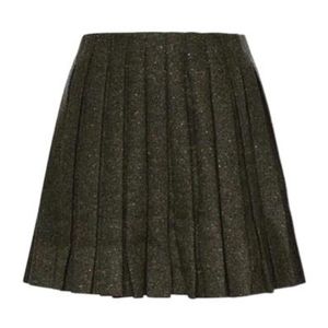 Dior Green Pleated Mini Skirt