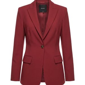 Pinko Red Single-Breasted Blazer