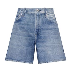 Rag & Bone Blue High-Waist Denim Shorts