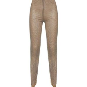 GIUSEPPE DI MORABITO Natural Embellished Leggings