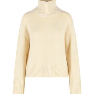 Lisa Yang Natural Femi Ribbed Turtleneck Sweater