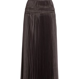 Joseph Brown Hayes Plissé Satin Midi Skirt