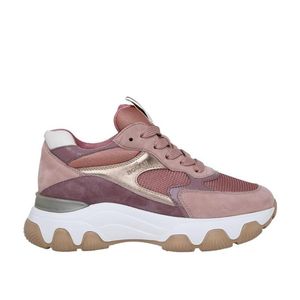 Hogan Purple Hyperactive Logo Detailed Lace-Up Sneakers