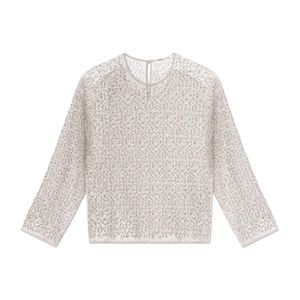 Samsøe & Samsøe White Samally Beaded-Detail Top