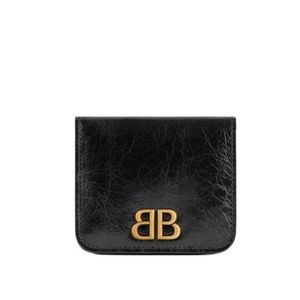 Balenciaga Black Logo Plaque Bifold Wallet