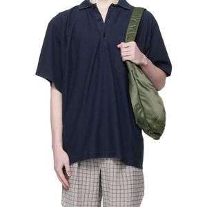 Hed Mayner Blue Collared Short-Sleeved Polo Shirt for men