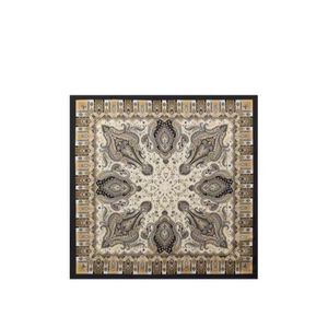 Etro Metallic Silk Twill Scarf With Paisley Motif