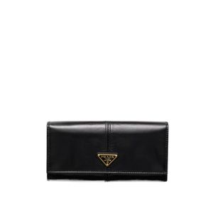 Prada Black Large Leather Wallet