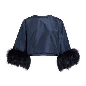 Alaïa Blue Crew Neck Cover-Up