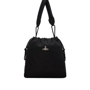 Vivienne Westwood Black Hilary Drawstring Shoulder Bag