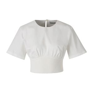 Jonathan Simkhai White Crew Neck Top