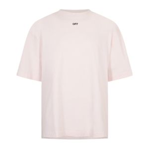 Off-White c/o Virgil Abloh Pink Paint Arrow Oversized T-Shirt for men