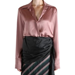 Dries Van Noten Pink Celinta Satin Shirt