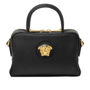 Versace Black La Medusa Mini Boston Bag