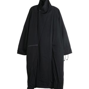 Yohji Yamamoto Black Long High-Neck Jacket for men
