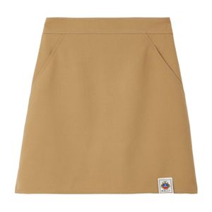 Bally Natural Wool Blend Mini Skirt