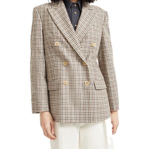 Brunello Cucinelli Natural Long-Sleeved Suit Jacket