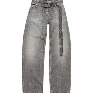 Acne Grey Belted Trousers for men