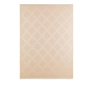 Ferragamo Natural Ferragamo Gancini Jacquard Lurex Thread Scarf