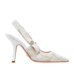 Dior White J'A Slingback Pump