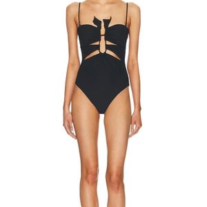 Cult Gaia Blue Cut-Out Swimsuit