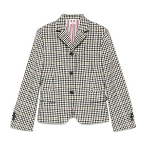 Thom Browne Grey Gunclub-Check Jacket