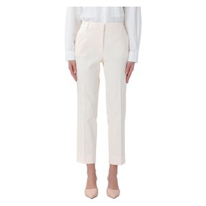 Weekend by Maxmara White Straight Leg Cropped Trousers