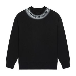 Givenchy Black Tag Effect Embossed Chain Collar Sweatshirt for men