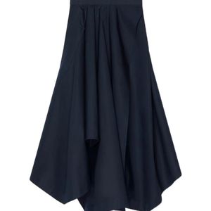 Givenchy Blue Paris Signature Embroidered Cotton Mini Skirt With Back Zip