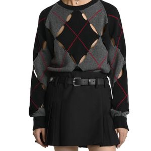 Dior Black Christian All-Over Patterned Crewneck Jumper